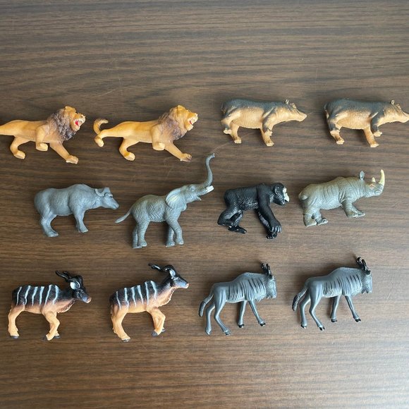90s T.M. Wild Animal Hard Plastic Toy Lot - Picture 2 of 10